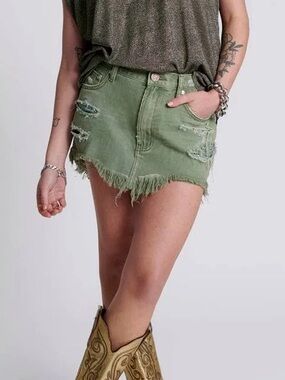 One Teaspoon Junkyard Denim Skirt
